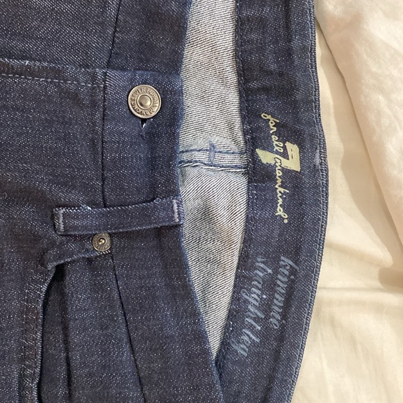 7 For All Mankind Dark Wash Kimmie straight leg jeans size 30 - Picture 3 of 3